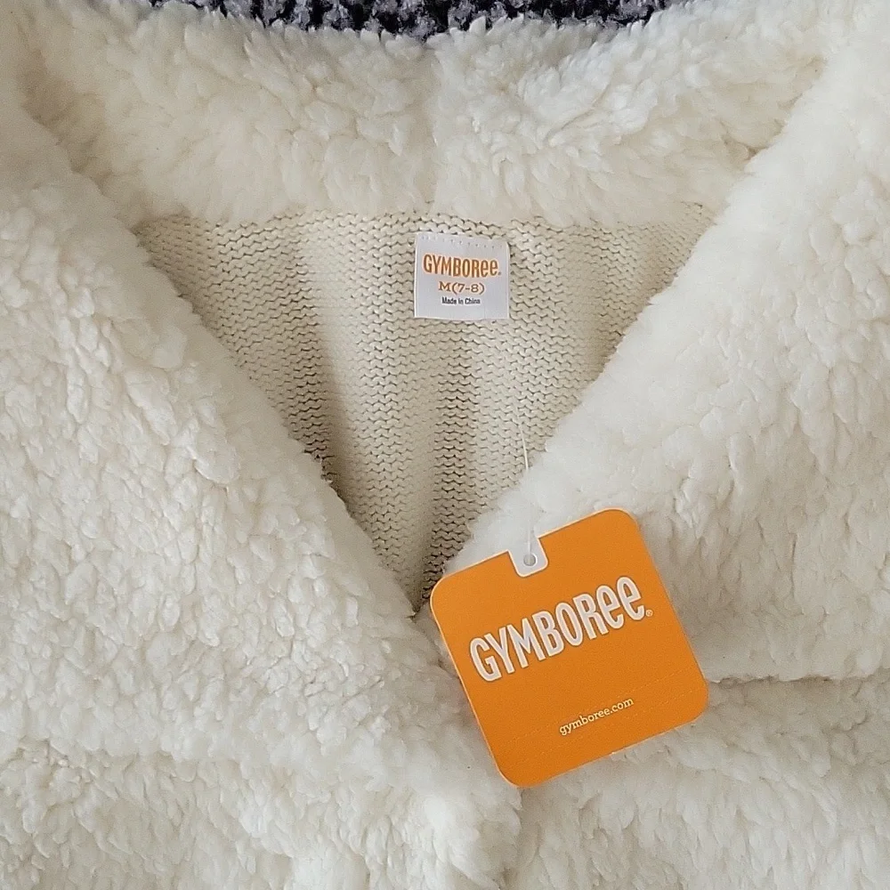 Gymboree Winter White Sherpa Sweater Vest Girls M 7/8 NWT